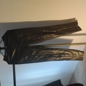 PrettyLittleThing Black Leather Pants